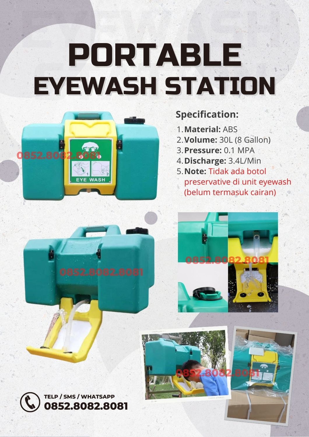 jual portable eyewash 30l